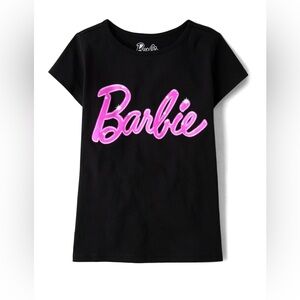 Girls Barbie Black and Pink Short Sleeve Tee, Size (4)
